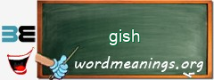 WordMeaning blackboard for gish